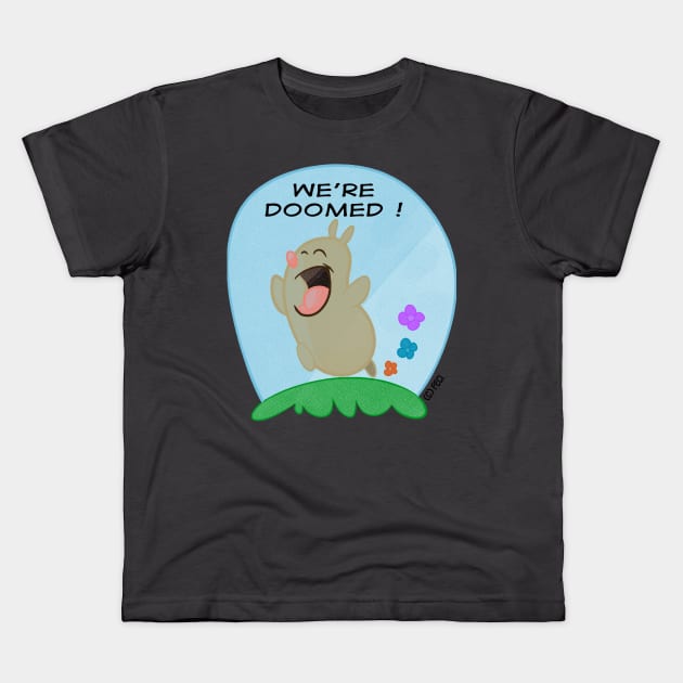 We're Doomed Kids T-Shirt by davidfeci